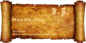 Muzsika Zita névjegykártya